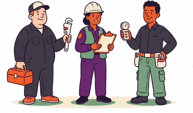 Plumber, inspector and technician